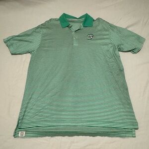 Peter Millar Green Striped Polo with 2014 U.S. Open Championships Golf Logo
